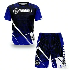 New Summer YAMAHA Men Women Motorcycle Riding T-shirt set Loose Breathable Quick Drying Off-Road Racing Suit Sports T-Shirt ﻿