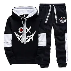 Men's Set/Hoodie/Pants 2026 Autumn Daily Casual Fashion Hooded Sweatshirt and Jogger Pants Urban Trendy Hoodie Sportswear Outfit
