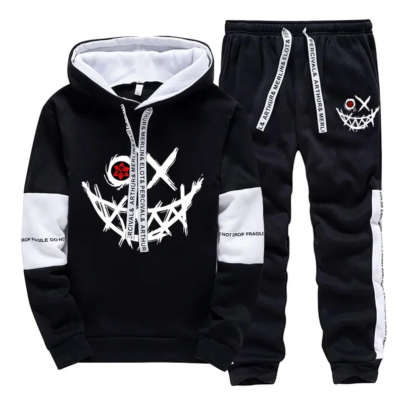 Men's Set/Hoodie/Pants 2026 Autumn Daily Casual Fashion Hooded Sweatshirt and Jogger Pants Urban Trendy Hoodie Sportswear Outfit