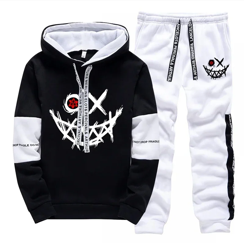 Men's Set/Hoodie/Pants 2026 Autumn Daily Casual Fashion Hooded Sweatshirt and Jogger Pants Urban Trendy Hoodie Sportswear Outfit