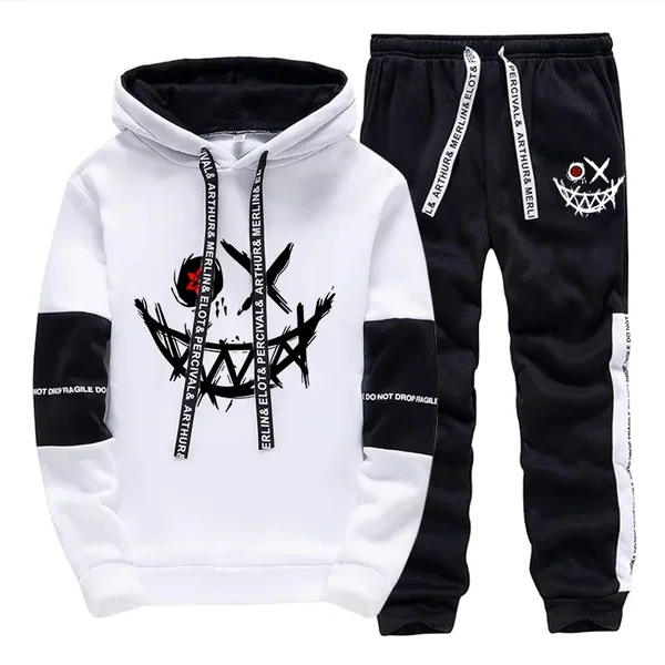 Men's Set/Hoodie/Pants 2026 Autumn Daily Casual Fashion Hooded Sweatshirt and Jogger Pants Urban Trendy Hoodie Sportswear Outfit