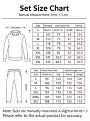 Men's Fashion Sweater Set Wolf Pattern Design 3D Printed Casual Sports Set 2-piece Machine Washable