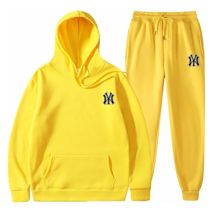 Men Sportswear Sweater Suit Hoodies + Pants Sports Clothing Spring Autumn Sets Jogging Trousers Running Male Tracksuits
