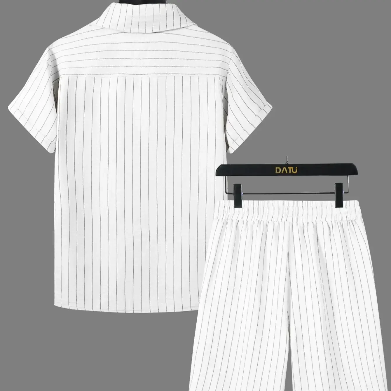 Men's Summer Outfit Collared Shirt Casual Slim Fit Long Sleeve Business Formal Wear Comfortable