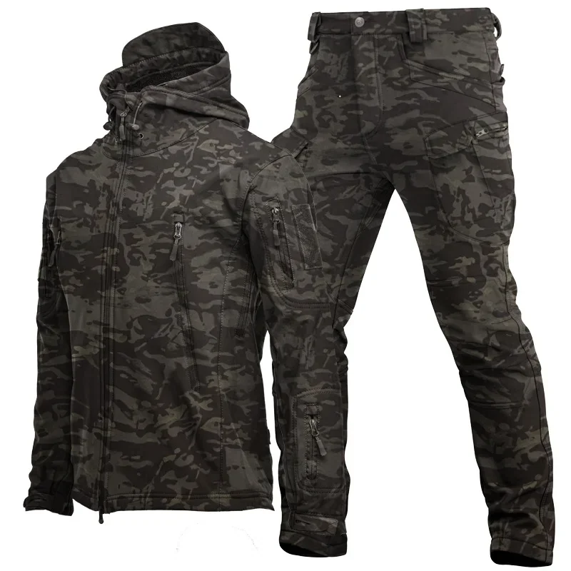 Breathable Jacket Pants 2-piece Set Fishing Jecket High Quality Windproof Men Outdoor Warm Set Spring Autumn Outdoor