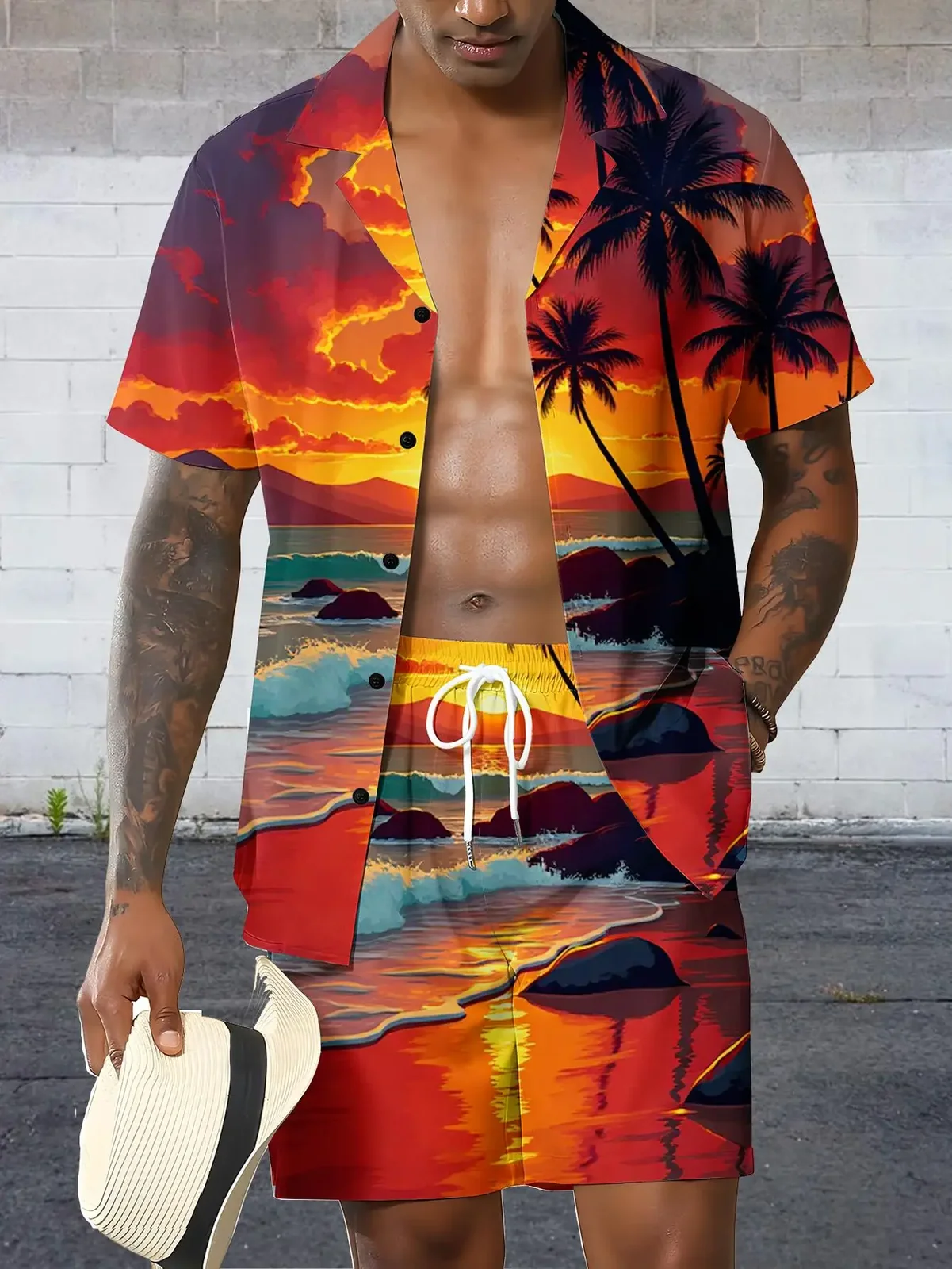 Men's Shirt Sets 2026 Spring/Summer sets for men jogging suit sweat suit Suit for man Graphic 2 piece set 3D Printed