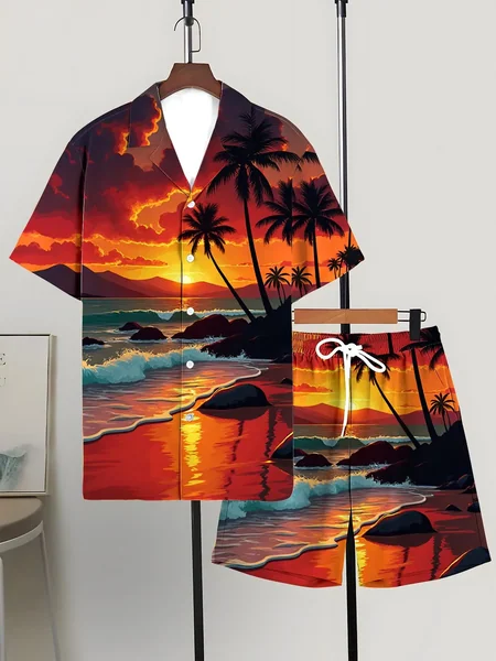 Men's Shirt Sets 2026 Spring/Summer sets for men jogging suit sweat suit Suit for man Graphic 2 piece set 3D Printed