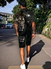 Men's Shirt Sets 2026 Spring/Summer 3D Printed jogging suit training suit set men 2 piece set Tracksuit men Graphic sweat suit
