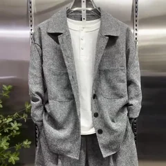 Men Lapel Shirt Suit Loose Straight Wide Leg Pants 2 Piece Fashion Casual Daily Outfit