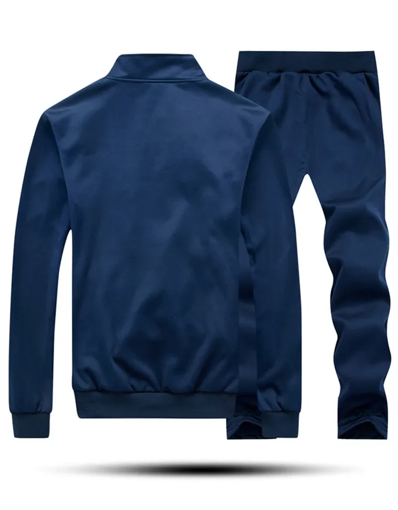 Men's Sporty Casual Long Sleeve Hoodie Cardigan Pants Two-Piece Set Polyester Fiber Polyester Content Autumn Leisure Wear 8XL