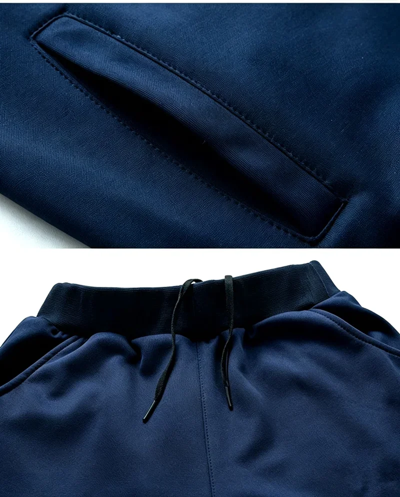 Men's Sporty Casual Long Sleeve Hoodie Cardigan Pants Two-Piece Set Polyester Fiber Polyester Content Autumn Leisure Wear 8XL