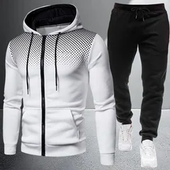 Autumn Winter High-end Men's Jacket Tracksuit Casual Zipper Hooded Sweatshirts Coat Sports Jogging Clothing Outdoors Streetwear