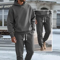 2026 New Hot Sale Sports Men's Sets Hooded Long Sleeves Casual Sweatshirts and Daily Sweatpants Comfort Outdoor Jogging Pants