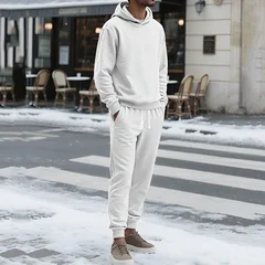 2026 New Hot Sale Sports Men's Sets Hooded Long Sleeves Casual Sweatshirts and Daily Sweatpants Comfort Outdoor Jogging Pants