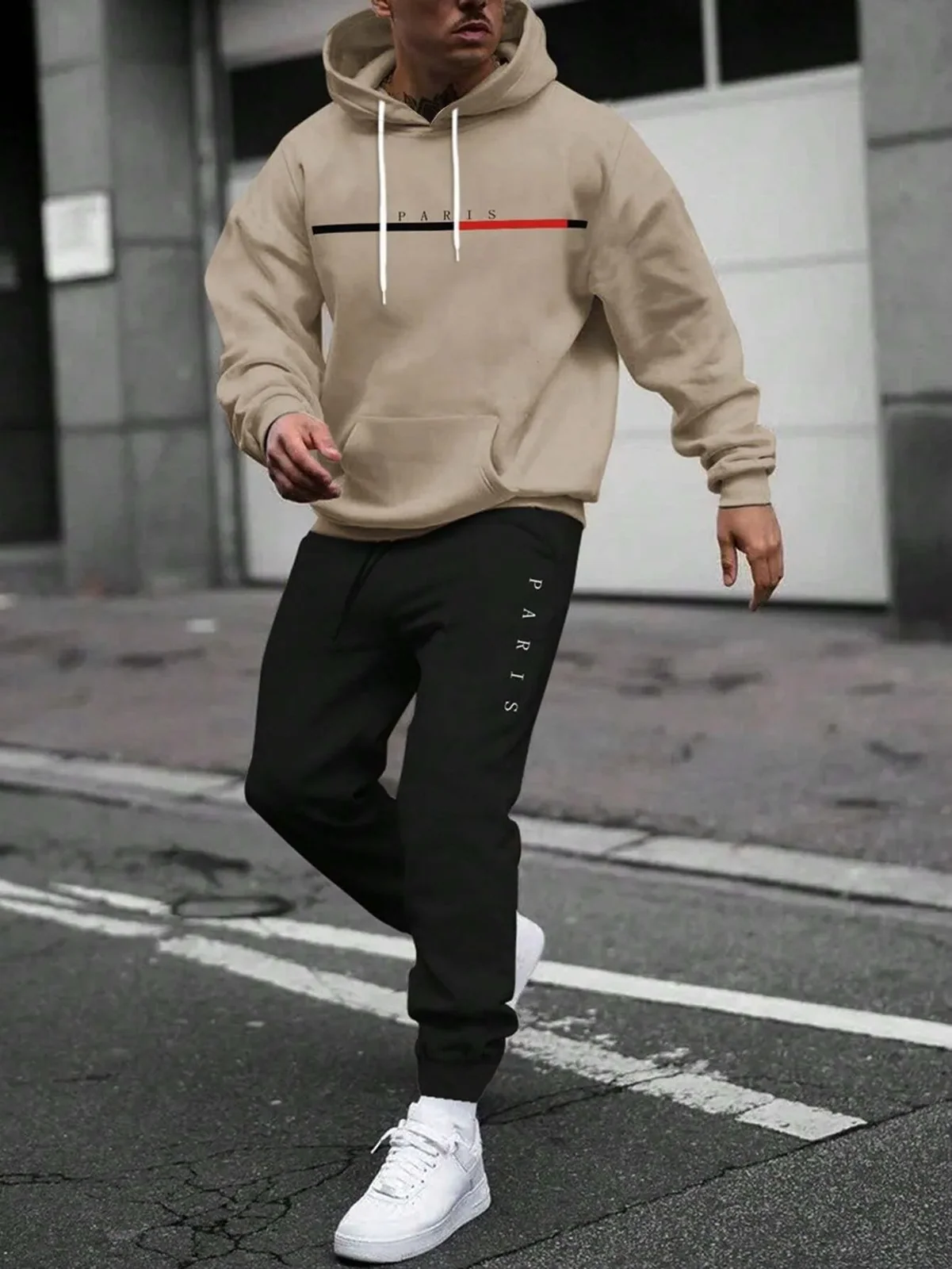 Tracksuit Sets Men's Casual Fleece Warm Hoodies Pants 2PCS Mens Long Sleeve Sport Suit Male Pullover Hoodies Sports Clothing