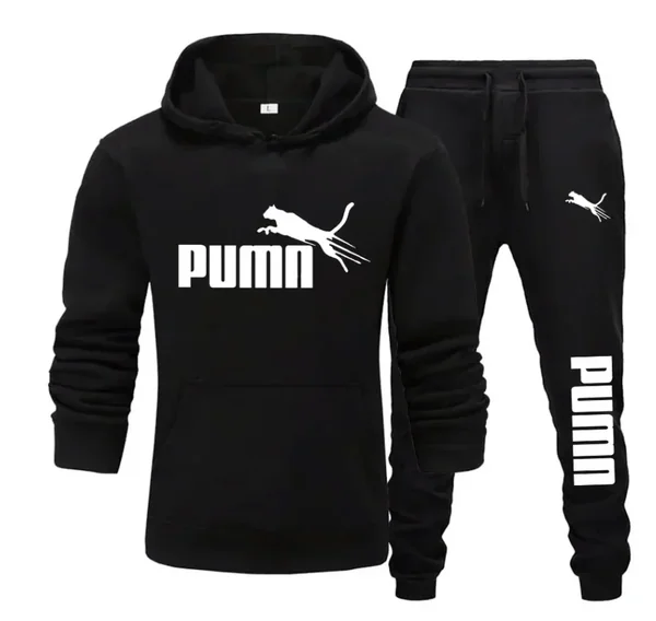 New Autumn and Winter Men's Pullover Hoodie + Pants 2‑piece Fashionable and Trendy Fitness Jogging Casual Sportswear Set