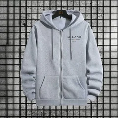 Spring 2026 Men's Tracksuit Casual Simple Quality Fashion Sportswear Single Zip Up Hoodie and Single Sports Pants Daily Jogging