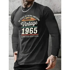 Men’s crew neck long sleeve cotton tee. Breathable steady fabric, temperature adaptable, ideal versatile daily outfit.