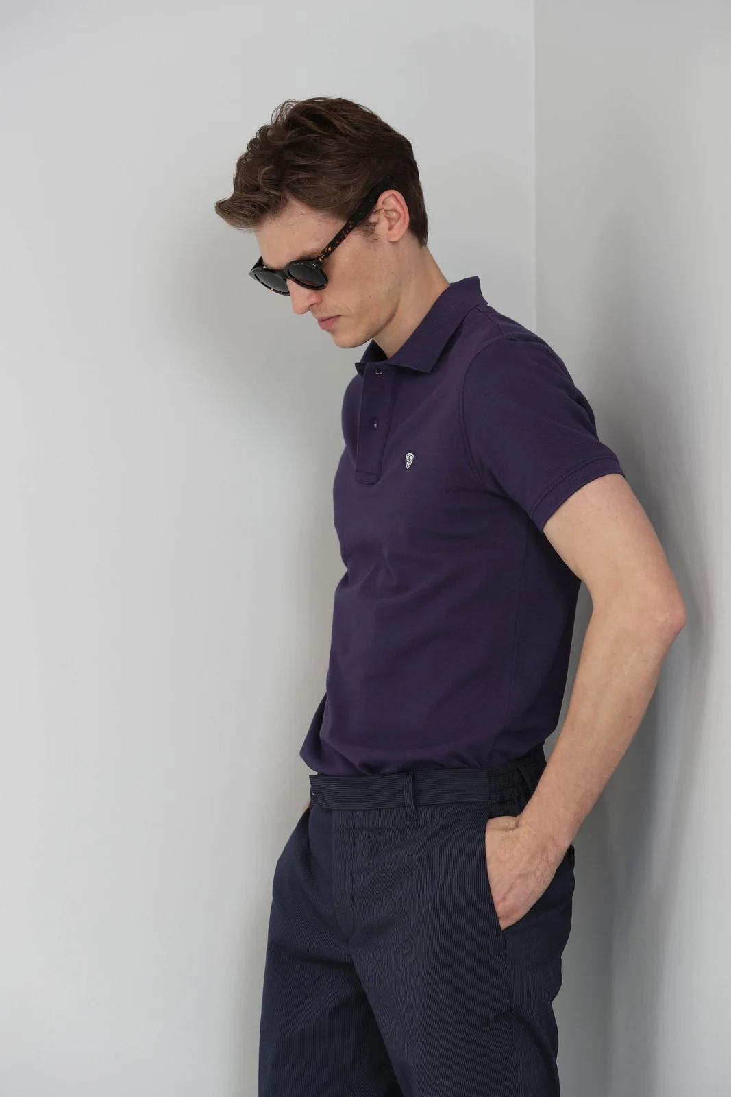 Laon Sports Polo Men's T-Shirt Purple