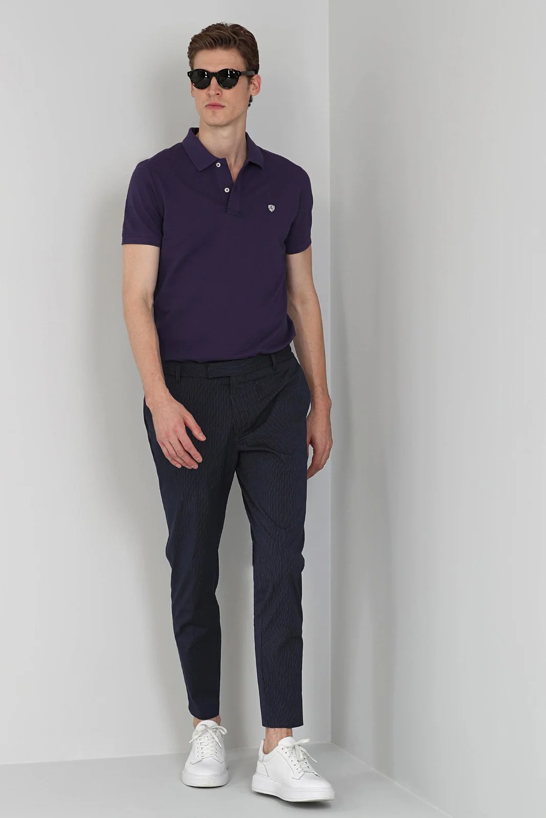 Laon Sports Polo Men's T-Shirt Purple