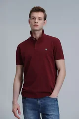 Laon Smart Erkek Polo Tişört Slim Fit Bordo