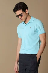 Laon Spor Polo Yaka Erkek Tişört Aqua