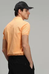 Laon Spor Polo Yaka Erkek Tişört Turuncu
