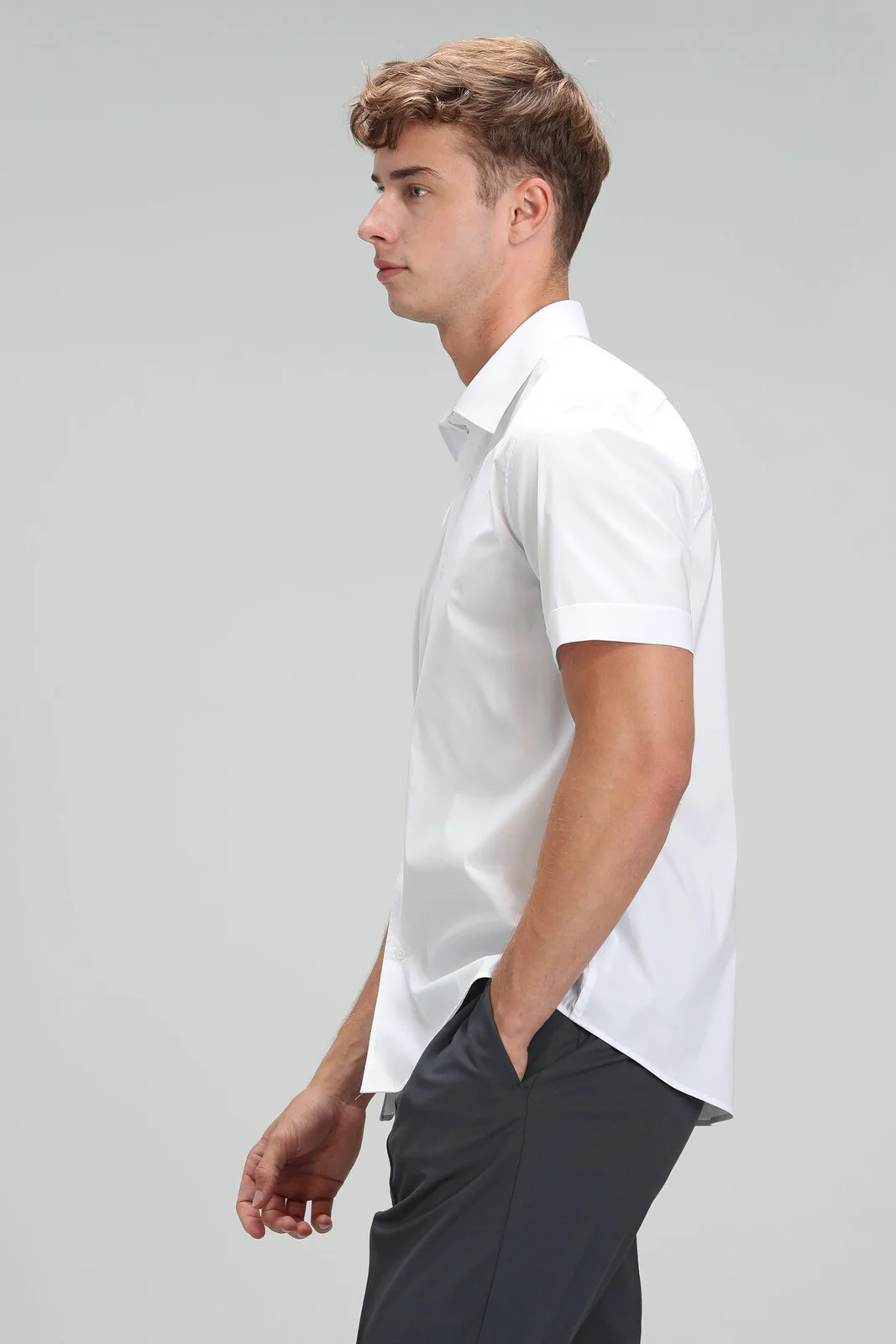 Arus Erkek Smart Gömlek Slim Fit Beyaz