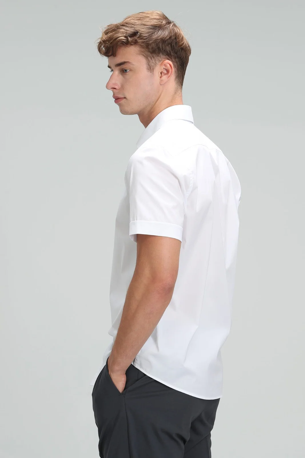 Arus Erkek Smart Gömlek Slim Fit Beyaz