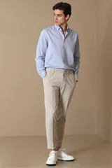 Danıel Erkek Basic Gömlek Slim Fit Mavi