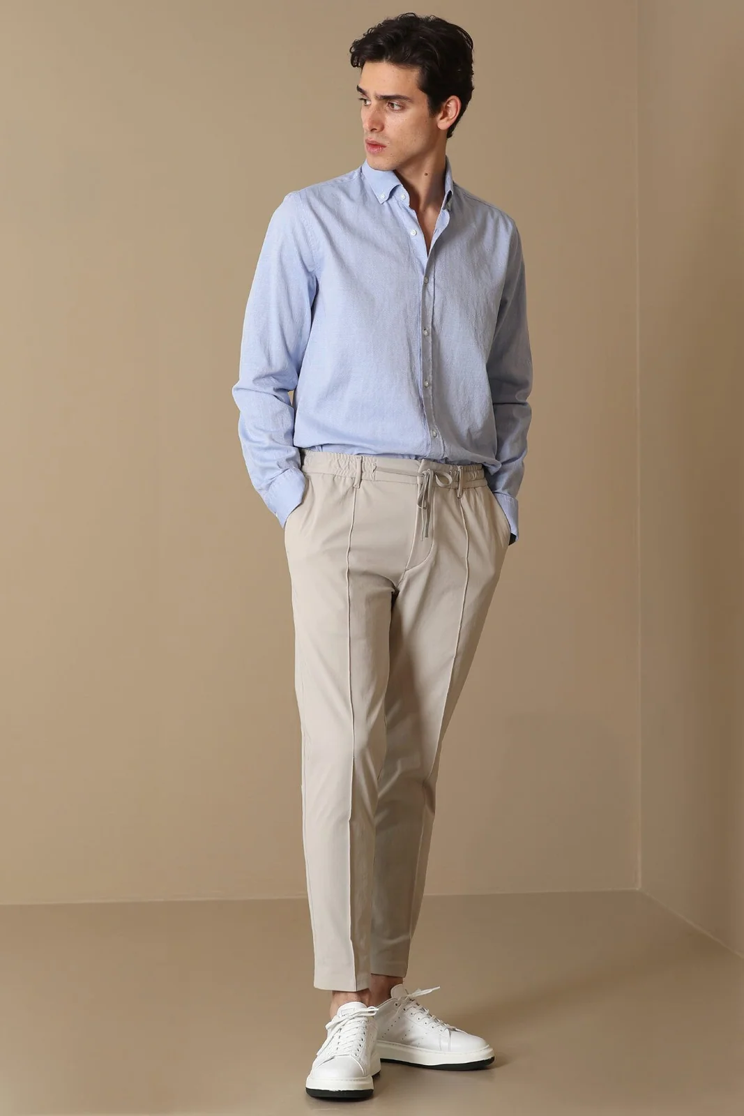 Danıel Erkek Basic Gömlek Slim Fit Mavi