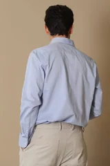 Danıel Erkek Basic Gömlek Slim Fit Mavi