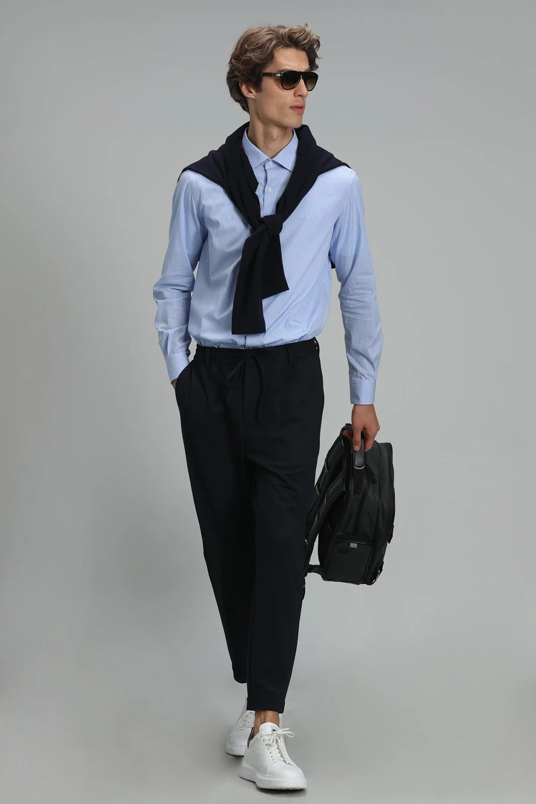 Fore Erkek Basic Gömlek Slim Fit Mavi
