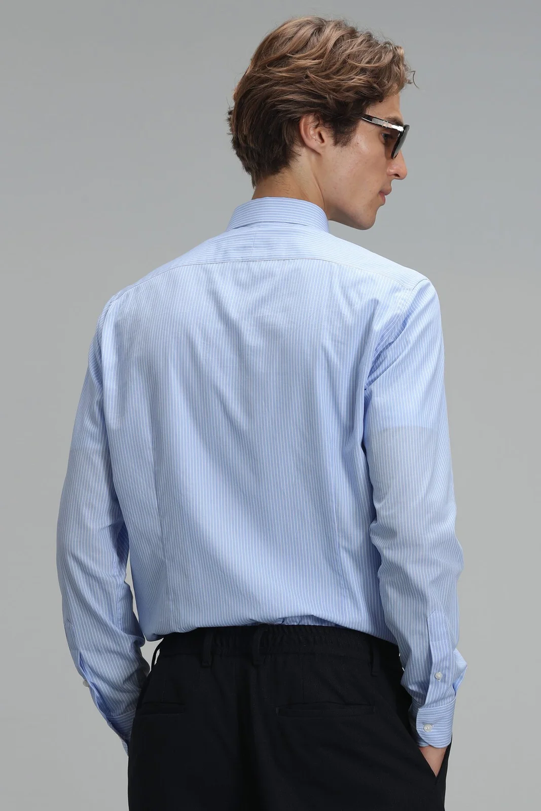 Fore Erkek Basic Gömlek Slim Fit Mavi