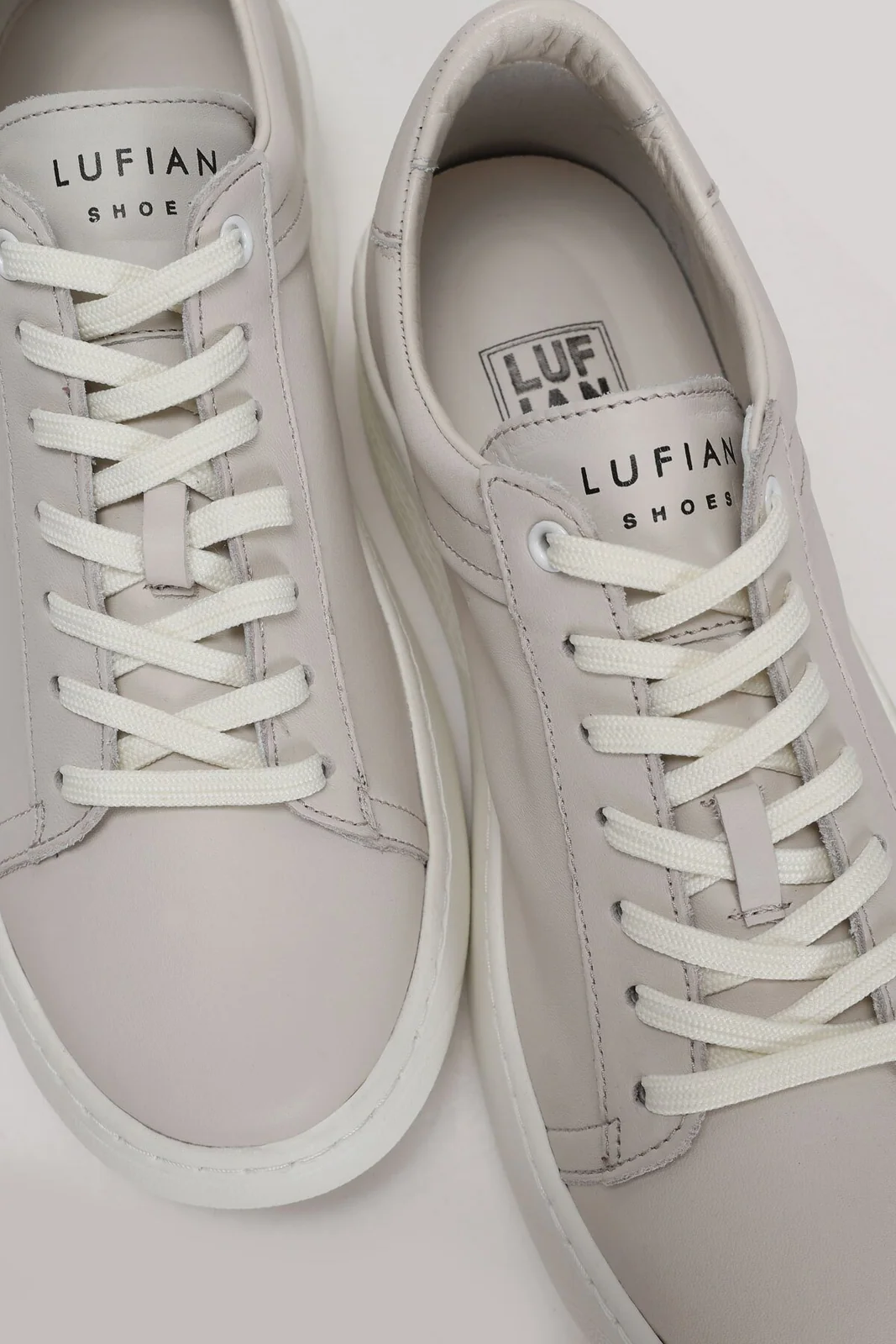 Frank Erkek Deri Sneaker Ayakkabı Kırık Beyaz