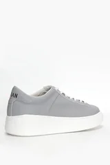 Frank Erkek Deri Sneaker Ayakkabı Gri