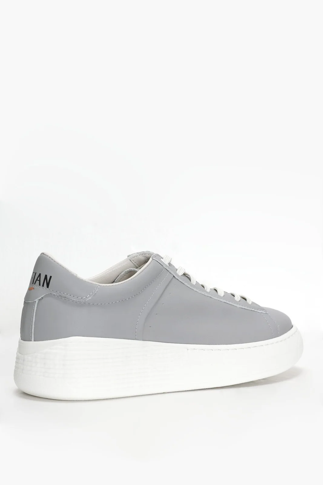 Frank Erkek Deri Sneaker Ayakkabı Gri
