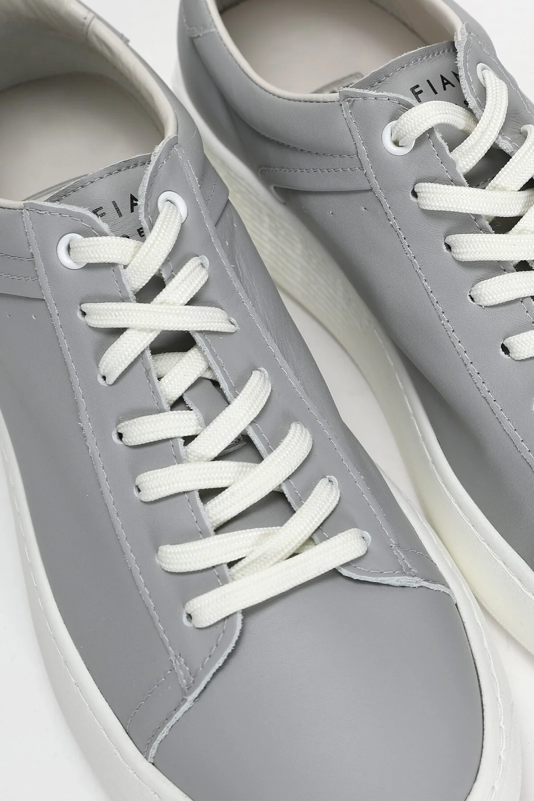 Frank Erkek Deri Sneaker Ayakkabı Gri