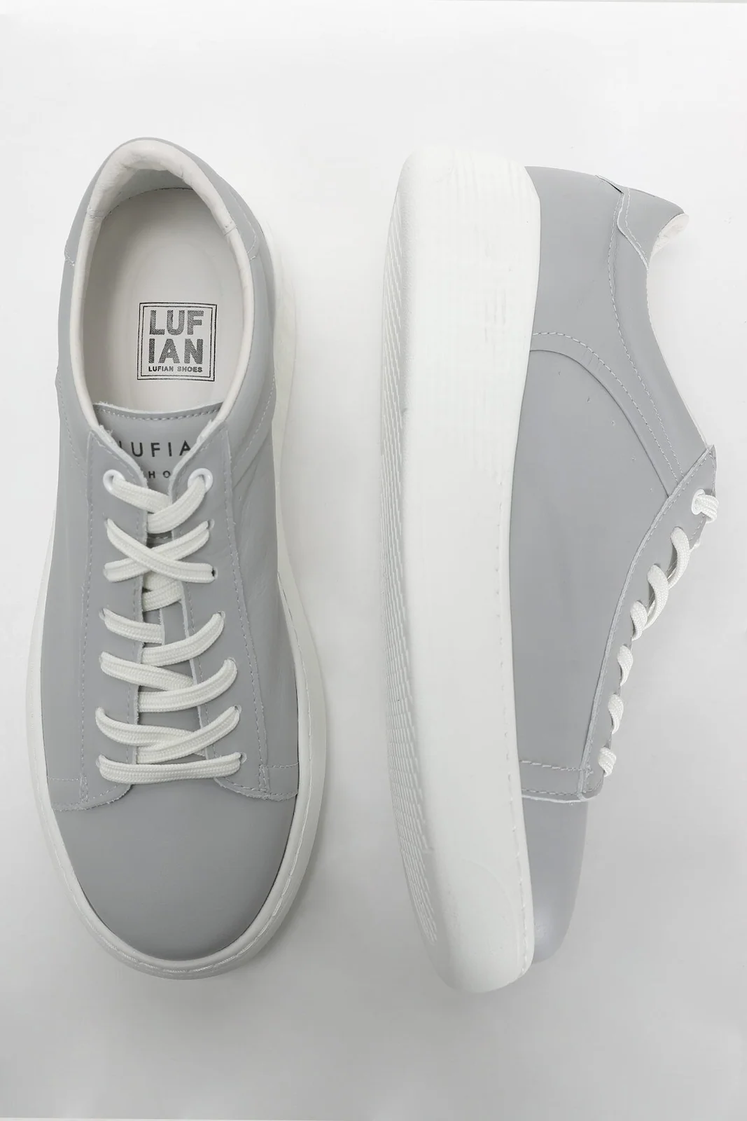 Frank Erkek Deri Sneaker Ayakkabı Gri