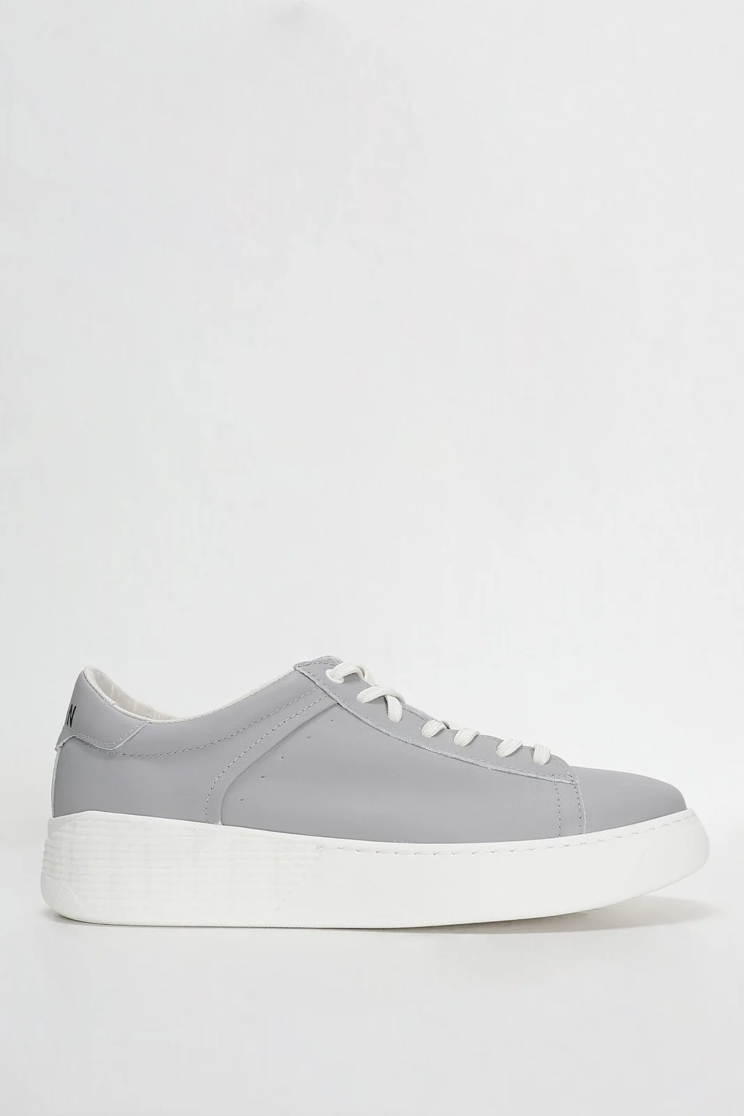 Frank Erkek Deri Sneaker Ayakkabı Gri