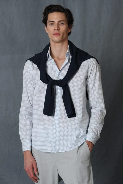 Kamara Erkek Smart Gömlek Comfort Slim Fit Açık Mavi