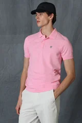 Laon Smart Erkek Polo Tişört Pembe