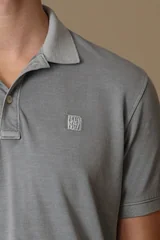 Vernon Spor Polo Yaka Erkek Tişört Koyu Gri