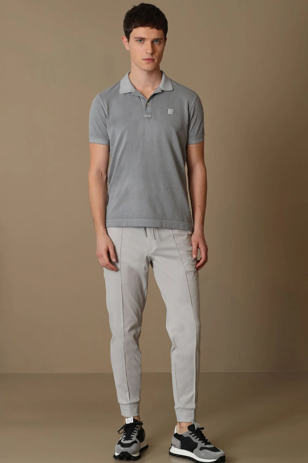Vernon Spor Polo Yaka Erkek Tişört Koyu Gri