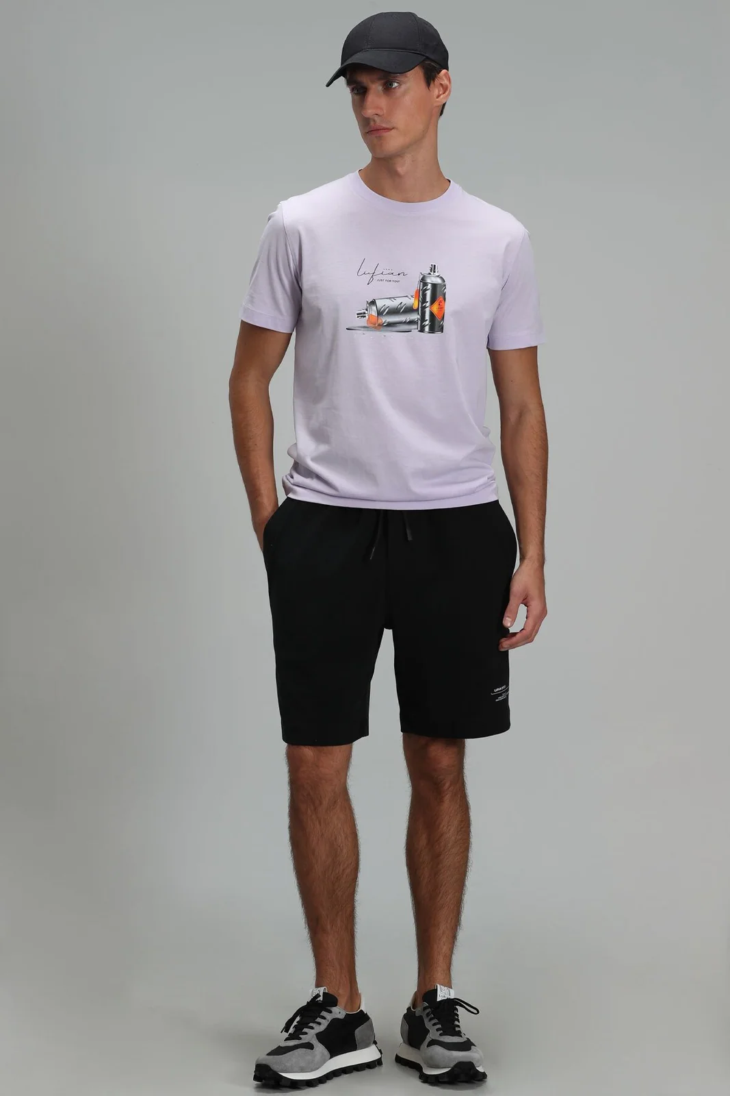 Andy Modern Grafik Tişört Lila