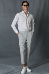 Sarıda Erkek Smart Gömlek Comfort Fit Beyaz