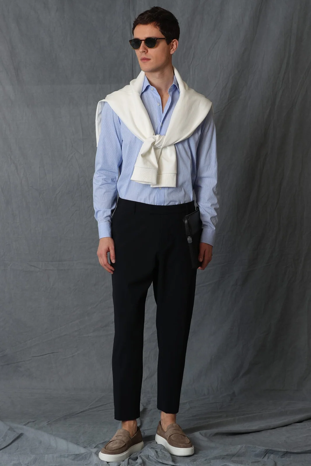 Salen Erkek Smart Gömlek Slim Fit Mavi