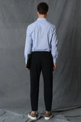 Salen Erkek Smart Gömlek Slim Fit Mavi