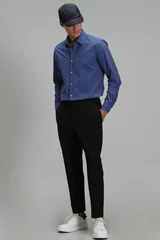 Makro Erkek Smart Gömlek Comfort Slim Fit Açık Lacivert
