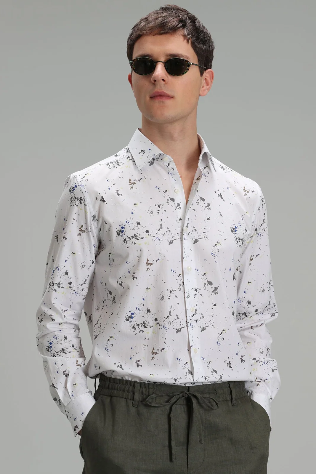 Kamon Erkek Smart Gömlek Comfort Fit Yeşil